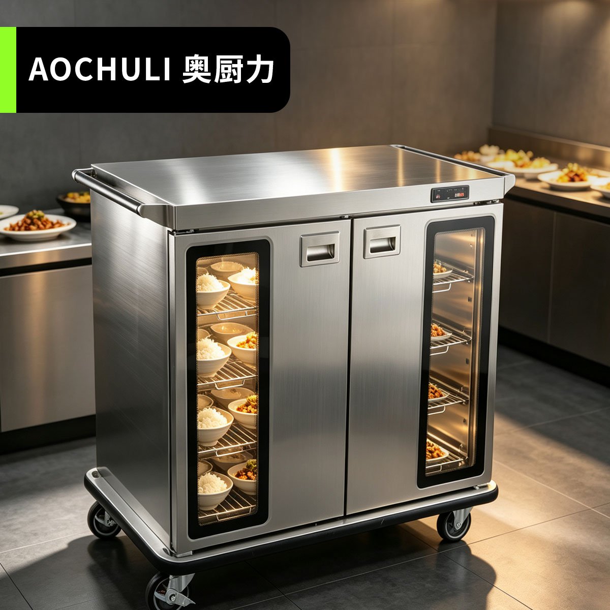 4盘 双门保温餐车
